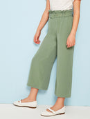 Girls<b style="color:White;"><font size="1"> -</font></b>Paperbag<b style="color:White;"><font size="1"> -</font></b>Waist Buckle Belted Palazzo Pants