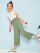 Girls<b style="color:White;"><font size="1"> -</font></b>Paperbag<b style="color:White;"><font size="1"> -</font></b>Waist Buckle Belted Palazzo Pants