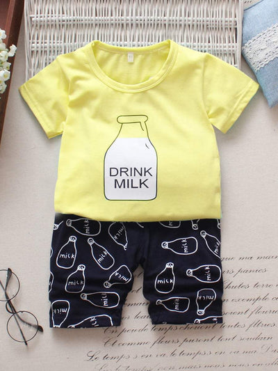 Toddler<b style="color:White;"><font size="1"> -</font></b>Boys<b style="color:White;"><font size="1"> -</font></b>Feeder Print Tee With Shorts