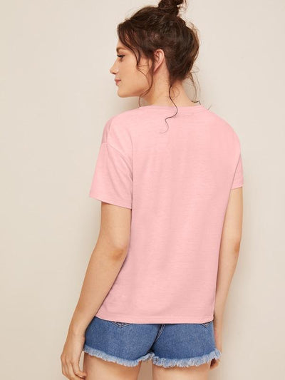 Neon<b style="color:White;"><font size="1"> -</font></b>Orange Letter Print Tee