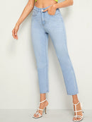 Bleach<b style="color:White;"><font size="1"> -</font></b>Wash Crop Jeans