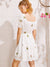 Eyelet<b style="color:White;"><font size="1"> -</font></b>Embroidery Square Neck Dress