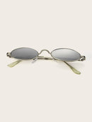 Oval<b style="color:White;"><font size="1"> -</font></b>Frame Tinted Lens Sunglasses