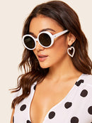 Two<b style="color:White;"><font size="1"> -</font></b>Tone Round Lens Sunglasses