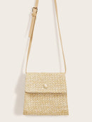 Faux<b style="color:White;"><font size="1"> -</font></b>Pearl Decor Woven Bag