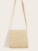 Faux<b style="color:White;"><font size="1"> -</font></b>Pearl Decor Woven Bag