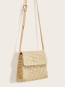 Faux<b style="color:White;"><font size="1"> -</font></b>Pearl Decor Woven Bag