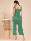 Ditsy<b style="color:White;"><font size="1"> -</font></b>Floral<b style="color:White;"><font size="1"> -</font></b>Shirred Knot Cami Jumpsuit