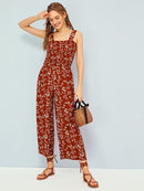 Ditsy<b style="color:White;"><font size="1"> -</font></b>Floral Shirred Cami Jumpsuit