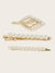 Pearl<b style="color:White;"><font size="1"> -</font></b>Decorated Hair Clip 3pcs