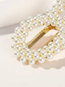 Pearl<b style="color:White;"><font size="1"> -</font></b>Decorated Hair Clip 1pc