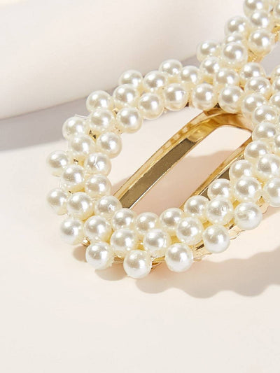 Pearl<b style="color:White;"><font size="1"> -</font></b>Decorated Hair Clip 1pc