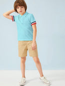 Boys<b style="color:White;"><font size="1"> -</font></b>Striped Cuff Polo Shirt