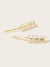 Pearl<b style="color:White;"><font size="1"> -</font></b>Decorated<b style="color:White;"><font size="1"> -</font></b>Letter Tape Hair Clip 2pcs