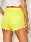 Raw<b style="color:White;"><font size="1"> -</font></b>Hem Denim Shorts