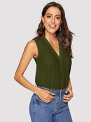 V-neck Solid Top