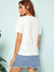 Short<b style="color:White;"><font size="1"> -</font></b>Sleeve Slogan Print Top