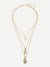 Shell<b style="color:White;"><font size="1"> -</font></b>Pendant<b style="color:White;"><font size="1"> -</font></b>Layered Chain Necklace 1pc