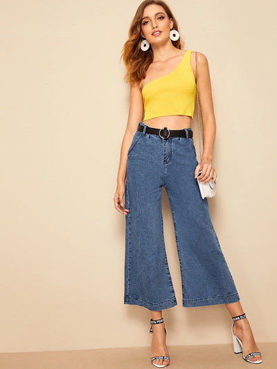 Stitch<b style="color:White;"><font size="1"> -</font></b>Detail Wide Leg Jeans