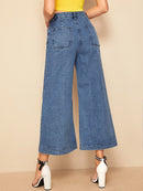 Stitch<b style="color:White;"><font size="1"> -</font></b>Detail Wide Leg Jeans