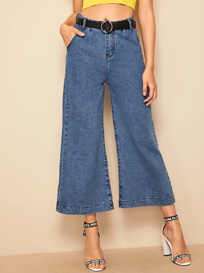 Stitch<b style="color:White;"><font size="1"> -</font></b>Detail Wide Leg Jeans