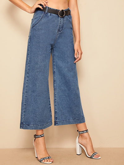 Stitch<b style="color:White;"><font size="1"> -</font></b>Detail Wide Leg Jeans