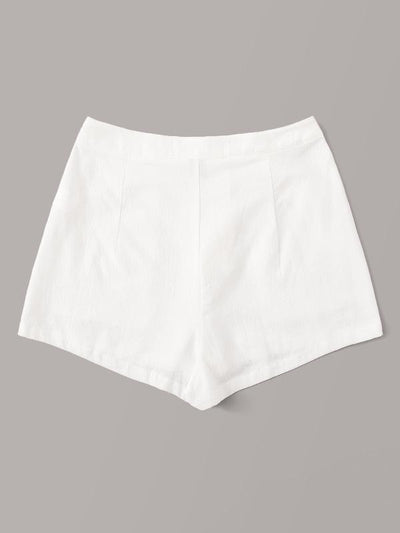 Button<b style="color:White;"><font size="1"> -</font></b>Fly Patch Pocket Shorts