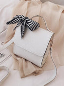 Twilly<b style="color:White;"><font size="1"> -</font></b>Scarf<b style="color:White;"><font size="1"> -</font></b>Croc Embossed Satchel Bag