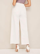 Raw<b style="color:White;"><font size="1"> -</font></b>Hem<b style="color:White;"><font size="1"> -</font></b>Wide Leg High Waist Jeans