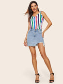 Colorful<b style="color:White;"><font size="1"> -</font></b>Striped Knot Cami Top