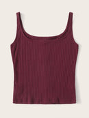 Neon<b style="color:White;"><font size="1"> -</font></b>Yellow<b style="color:White;"><font size="1"> -</font></b>Button Front Rib-knit Tank Top