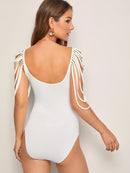 Draped<b style="color:White;"><font size="1"> -</font></b>Strap Detail Bodysuit