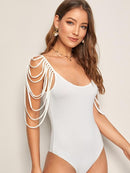 Draped<b style="color:White;"><font size="1"> -</font></b>Strap Detail Bodysuit