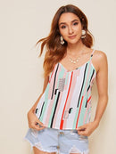 Colorblock<b style="color:White;"><font size="1"> -</font></b>Striped Cami Top