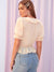 V-neck<b style="color:White;"><font size="1"> -</font></b>Ruffle<b style="color:White;"><font size="1"> -</font></b>Trim Swiss Dot Peplum Top