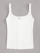 Neon<b style="color:White;"><font size="1"> -</font></b>Yellow<b style="color:White;"><font size="1"> -</font></b>Button Front Rib-knit Tank Top