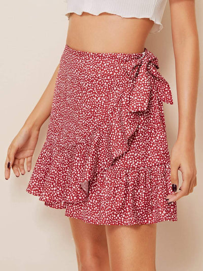 Dalmatian<b style="color:White;"><font size="1"> -</font></b>Print Ruffle Skirt