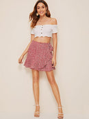 Dalmatian<b style="color:White;"><font size="1"> -</font></b>Print Ruffle Skirt