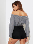 Bardot Crop Top