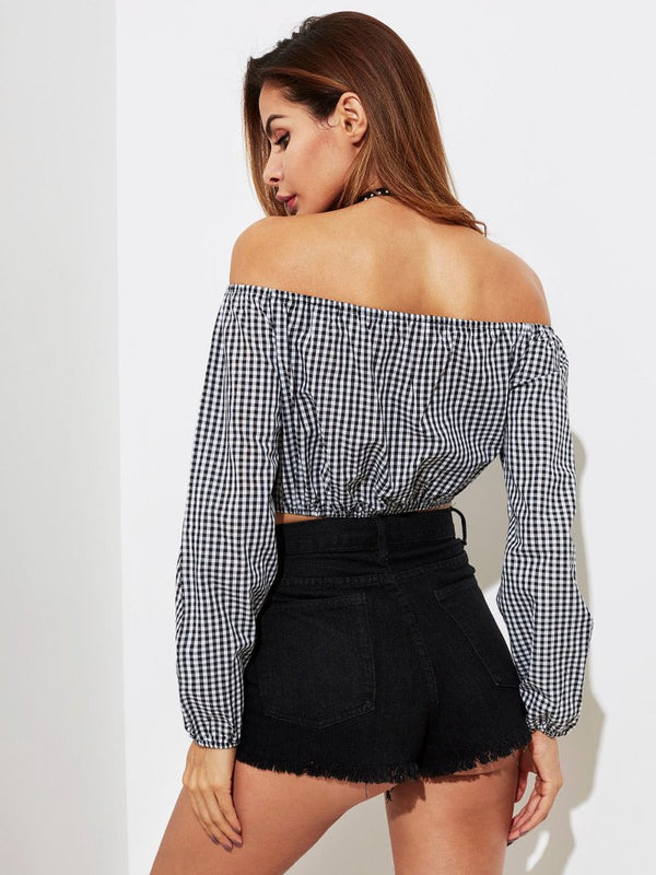 Bardot Crop Top